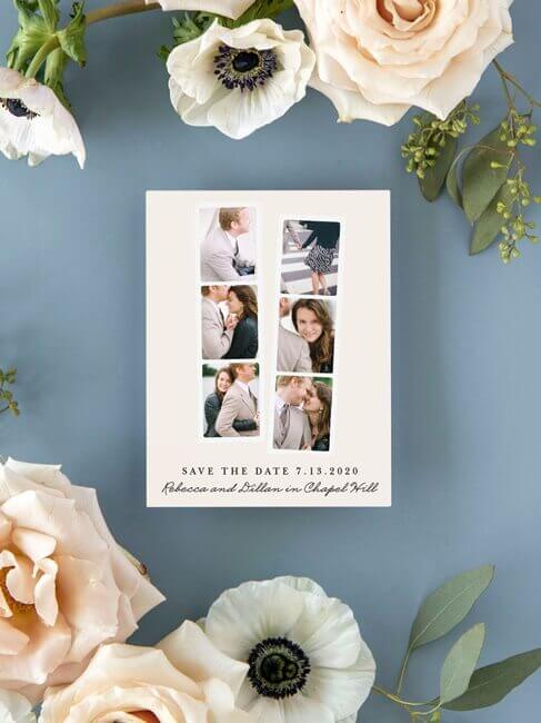 Classic Photobooth Wedding Save the Date Cards