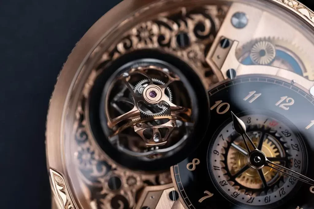 Mysterious Triple-Axis Tourbillon Watch 1 Aventurine dial tri-axial tourbillon Neuchâtel watchmaking